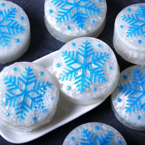 Shimmering Snowflake Soap/Gingerbread Scent>>> Winter Collection-Sterling soAKs