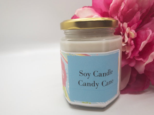 Soy Candle Candy Cane, Winter Collection-Sterling soAKs