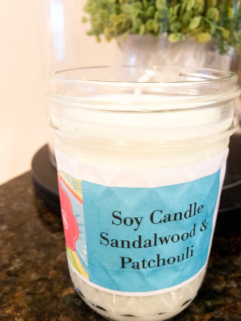 Soy Candle, Sandalwood & Patchouli-Sterling soAKs