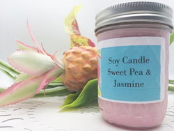 Soy Candle, Sweet Pea & Jasmine-Sterling soAKs